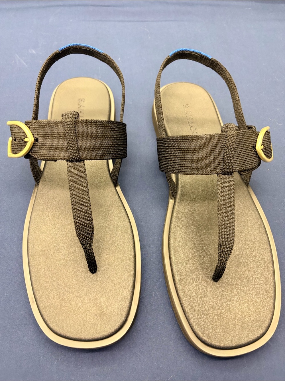 Rothy's The T-Strap Sandal in black– Women’s 13 Men’s 11.5